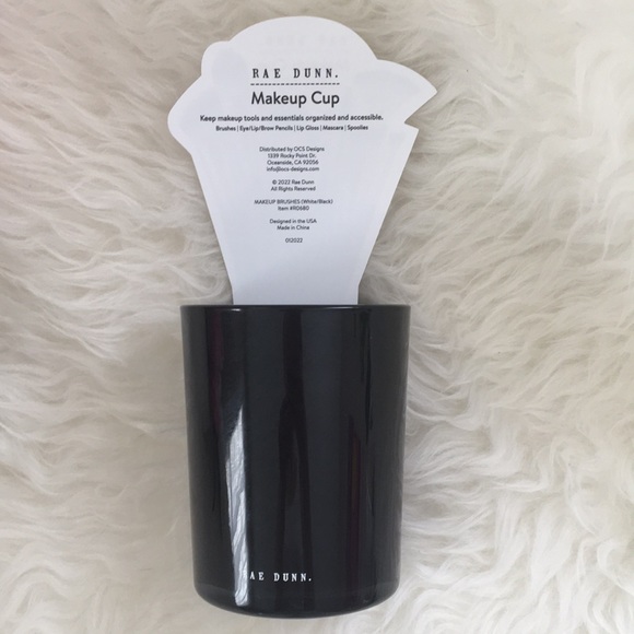 • F R E E • NWT • RAE DUNN Black Makeup Brushes Holder - Picture 4 of 12